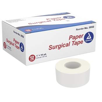 Dynarex Paper Surgical Tape, 1 in x 10 yds, 12 Count