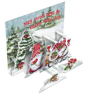 LANG 8ct Gnomes Pop-Up Boxed Holiday Greeting Card Pack