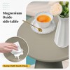 UPHA 16-Inch Round Side Table Set of 2 – Magnesium Oxide Mushroom Shape End Table for Indoor & Outdoor Use - 4 of 4