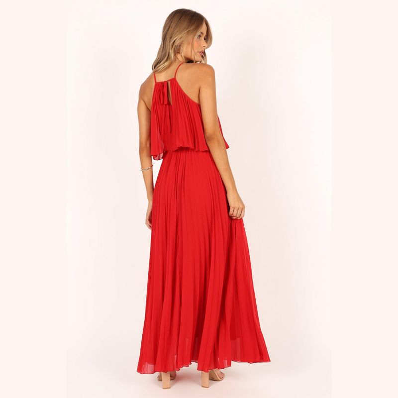 Petal and Pup Gia Pleated Halterneck Maxi Dress, 5 of 11