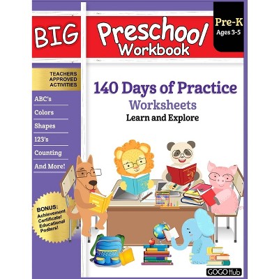 Big Preschool Workbook - by  Gogo Hub (Paperback)