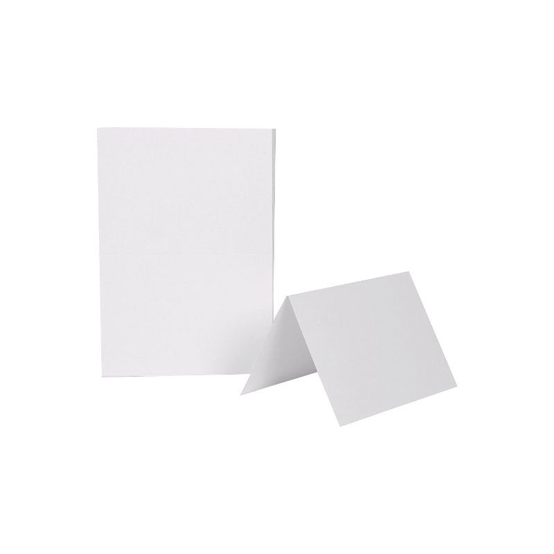 JAM Paper Blank Foldover Cards A6 Size 4 5/8" x 6 1/4" White 309923C, 1 of 2