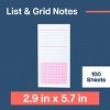 Noted by Post-it 2.9"x5.7" List and Grid Sticky Notes 100ct - 2 of 4