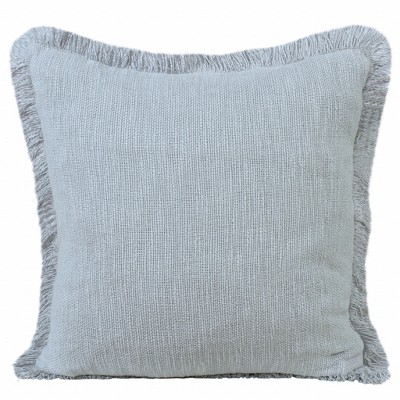 20" X 20" Dark Blue And White 100% Cotton Abstract Zippered Pillow