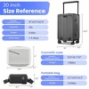 YONWAY 20'' Luggage sets, PC Hard Shell Suitcase, Bounce Wide Handle Pull Rod Luggage with 360°Double Wheels, Built-In TSA Lock - 3 of 4