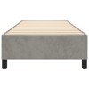 vidaXL Bed Frame Platform Bed Mattress Foundation Bedroom Furniture Velvet - Twin Light Gray 13.8" - 4 of 4