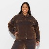Women's Denim Oversized Trucker Jacket - Wild Fable™ - 2 of 3