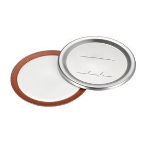Unique Bargains Wide Mouth Leak Proof Canning Lids Fits Storage Cover 72 Pcs - 1 of 3