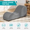 Mjkone Velvet Yoga Chaise Lounges, Modern Curved Yoga Chairs for Adults, Small Chaise Lounges Chair for Stretching, Relaxation, Exercise - 3 of 4