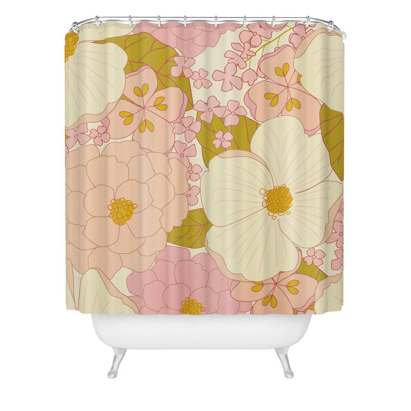 Eyestigmatic Design Pastel Vintage Floral Shower Curtain Cream - Deny Designs, 1 of 5