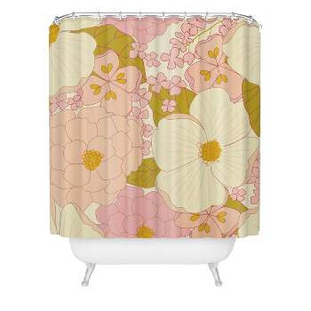 Eyestigmatic Design Pastel Vintage Floral Shower Curtain Cream - Deny Designs