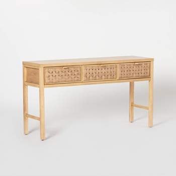 Palmdale Woven Drawer Console Natural - Threshold™ designed with Studio McGee
