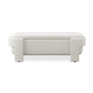 COWLOWN Linen Upholstered Storage Bench with Large Multi-Functional Ottoman with Hidden Storage for Living Room, Entryway & Bedroom - 1 of 4