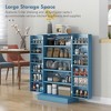 Freestanding Kitchen Pantry Cabinet, Kitchen Sideboard Cabinet with 12 Door Shelves, Double Doors, 5-tier Shelving - 4 of 4