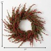 Artificial Cedar And Berry Wreath Multicolor 27"H - 4 of 4