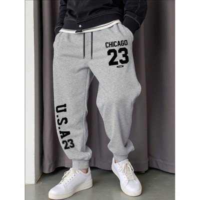 TIME HOLLOW Letter Graphic Jogger Sweatpants - Rave Ready