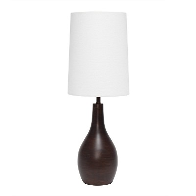 1 Light Restoration Tear Drop Table Lamp Espresso Brown - Simple Designs