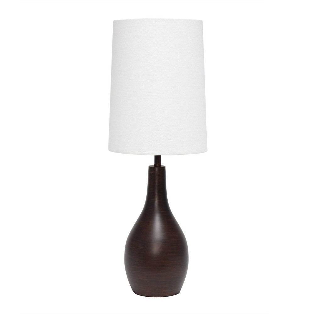 Photos - Floodlight / Garden Lamps 1 Light Tear Drop Table Lamp Espresso Brown - Simple Designs
