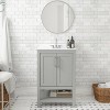Taylor & Logan 24" Vivien Bathroom Vanity Gray: Stoneware Surface, Wood Frame, Drop-In Sink - 3 of 4