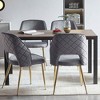 NicBex Dining Chair Set of 4 Modern Velvet Fabric Kitchen Chairs with Curved Backrest for Dining Room - 2 of 4