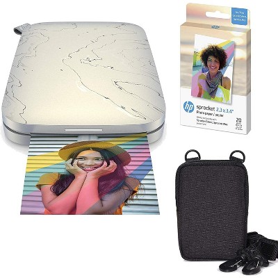 HP Sprocket Photo Printer|Portable Photo Printer for Smartphone Bundle