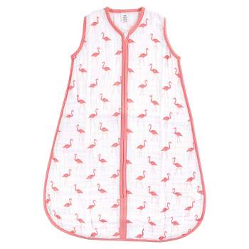 Yoga Sprout Baby Girl Sleeveless Muslin Cotton Sleeping Bag, Sack, Blanket, Flamingo