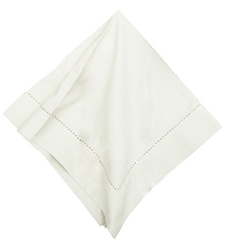 All Cotton and Linen Cloth Napkins, Set of 6, 20x 20, Cotton Dinner  Napkins, White Cloth Napkins, Hemstitched Linen Napkins, Napkins Cloth  Washable 