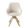 HOMLUX Mid-century Pyramid 360° Swivel Accent Chair Upholstered in Comfortable Velvet- Gold Plated Legs For Bedroom,Office,Dining - 2 of 4