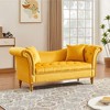DOMETOUR 71 Inch Velvet Sofa with Storage for Living Room Bedroom, U Shape Backrest Couch with 2 Pillows - 2 of 4