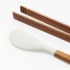 5pc Wood/Silicone Mini Kitchen Utensil Set Brown - Figmint™