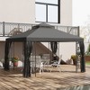 10x12 Gazebo with Shelves, Double Roof, and Netting for Outdoor Use, Perfect for Family Gatherings - 2 of 4