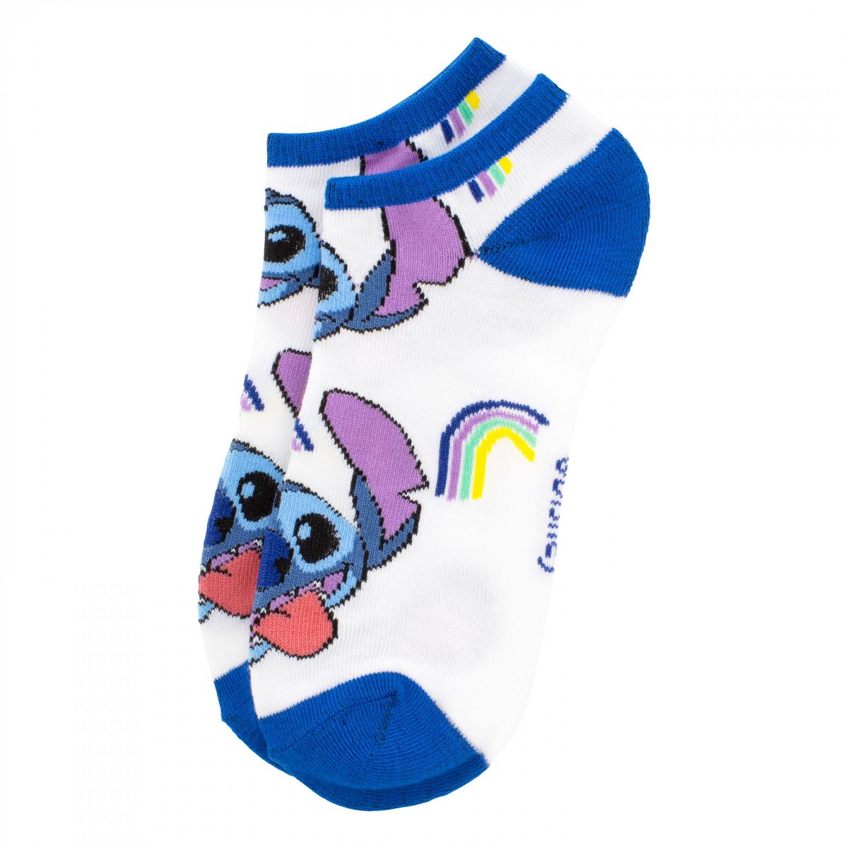 Womens Lilo and Stitch Rainbows and Flowers Ankle Socks 6-Pair Pack - thumbnail 7