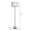 KTMBDW Dimmable Floor Lamp, Floor Lamps for Living Room Modern Standing Lamp with Marble Base, Tall Lamp, Brown and White - 3 of 4