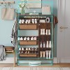 Shoe Cabinet, Shoe Storage Cabinet with 3 Flip-Down Drawers & 4-Tier Adjustable Shelves, Shoe Cabinet Storage for Entryway,Shoe Organizer - 4 of 4