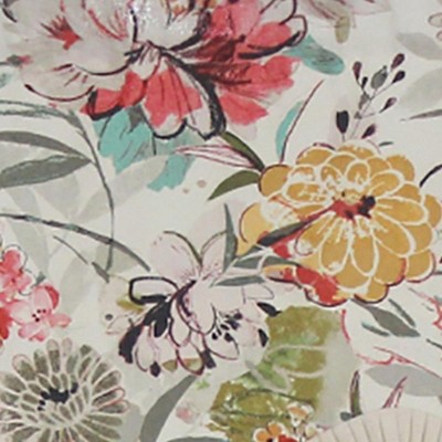 Floral Multicolor Cotton Ruffled Rod Pocket Window Valance