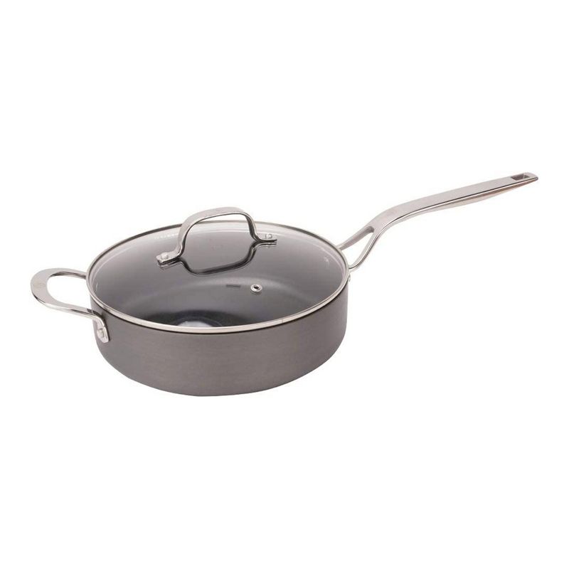 Swiss Diamond Hard Anodized Induction Saute Pan with Tempered Glass Lid, 1 of 2