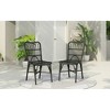 VASIP Outdoor PE Wicker Patio Dining Chairs Set of 2 - Rattan Chairs for Backyard, Poolside, and Garden - Rust-Resistant Iron Frame - 2 of 4