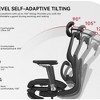 DSVIMOY Task and Office Chair High Back Ergonomic Chair with Self Adaptive Lumbar Support for Office, Black, 31.69"*22.63"*17.52" - 4 of 4