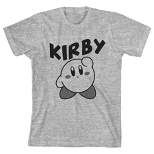Bioworld Kirby Outline Youth Athletic Heather Gray Graphic Tee