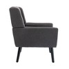 CAVINAS Modern Soft Accent Chair with Tufted Back,Upholstered Ergonomics Armchair for Living Room,Linen Fabric Lounge Chair,Sofa Chair - 3 of 4