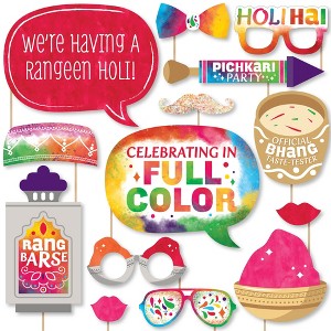 Big Dot of Happiness Holi Hai - Festival of Colors Party Photo Booth Props Kit - 20 Count - 1 of 4