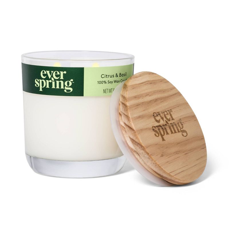 Citrus & Basil 100% Soy Wax Candle - Everspring&#153;, 2 of 5