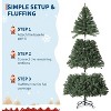 Premium Spruce Artificial Christmas Tree with LED Lights, Metal Hinges, Collapsible Base, Holiday Decor for Home & Office - 4 of 4