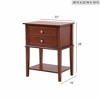 VYNXARIA Sleek Nightstand With Storage Shelf£¬Perfect for Small Spaces£¬Cherry - 2 of 4