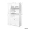 SKRAN Multi-Functional Pantry Cabinet with Pull-Out Multi-Tier Storage Shelf, 4-Door Farmhouse Storage Cabinet, Pantry Organizers for Kitchen - 3 of 4