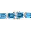 EVERLY JEWELRY | Sterling Silver 59 3/4 CT TGW Sky Blue Topaz Bracelet, 7.25-inch - 4 of 4