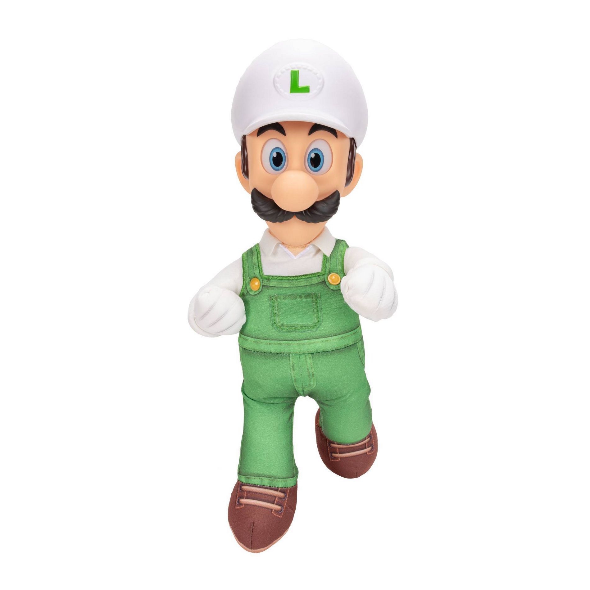 The Super Mario Galaxy Movie – 15" Posable Plush – Fire Luigi
