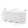 CAVINAS Rectangular PU Leather Storage Ottoman Bench with Stitched Details,Upholstered Storage Ottoman,Storage Benches for Living Room,Bedroom - 3 of 4