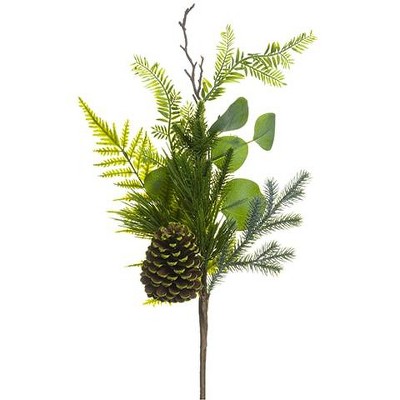 Allstate Floral Pine Cone And Fern Artificial Christmas Spray - 20 ...