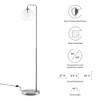 Modway Silo Glass Globe Glass and Metal Floor Lamp - Transparent Shade, Black Power Cord With Floor Switch - 2 of 4